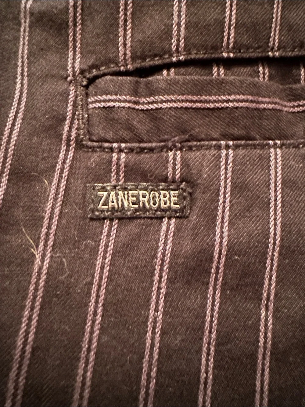 Zanerobe Black Pinstripe Dress Pants - Slim Fit